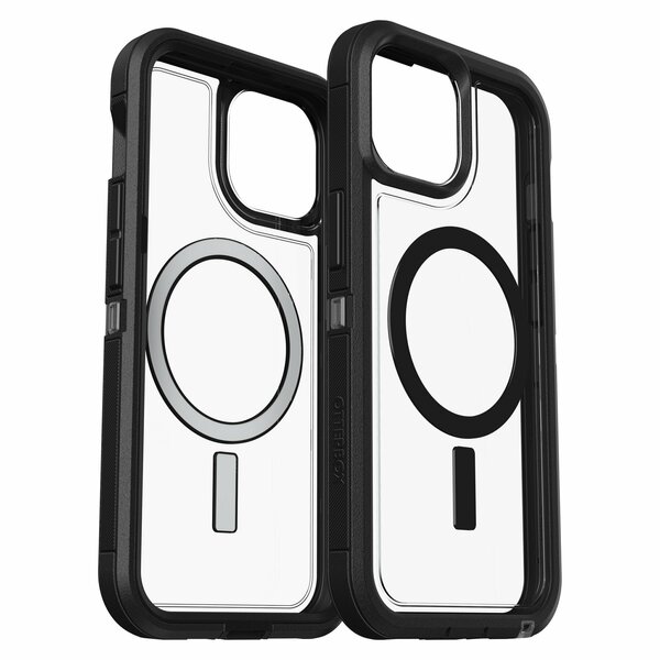 Otterbox Defender Pro Xt Clear Magsafe Case For Apple Iphone 15 / Iphone 14 / Iphone 13, Dark Side 77-93338